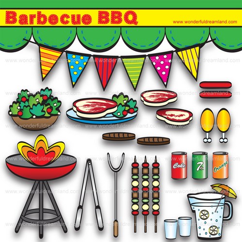 Printable Clip Art PDF PNG File - Barbecue Barbeque BBQ ...