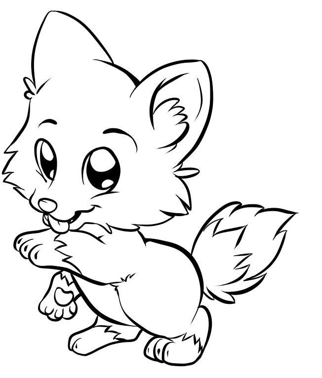 Cartoon Fox Coloring Pages Images & Pictures - Becuo