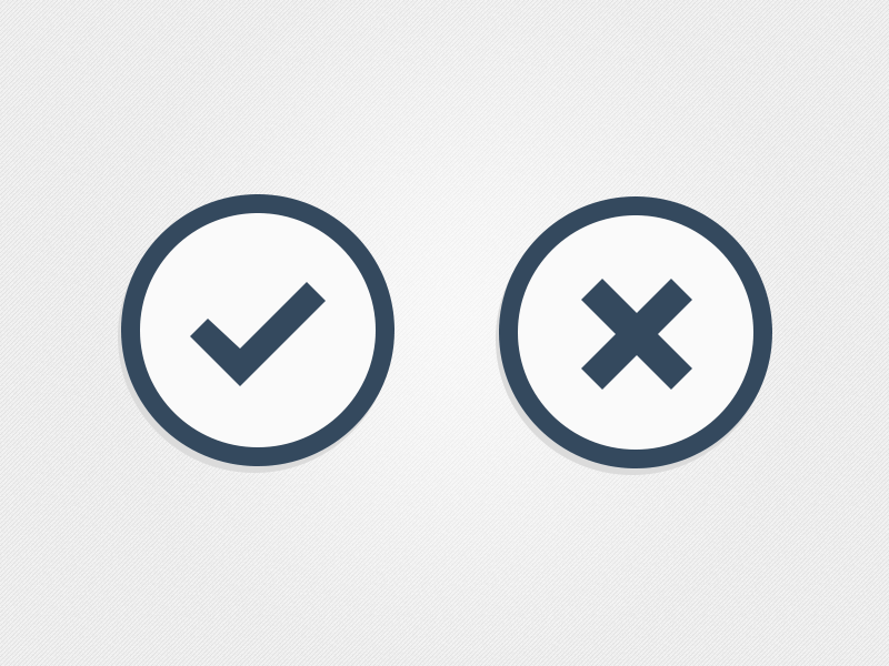 Dribbble - tick & cross icons (animated) by jez williams