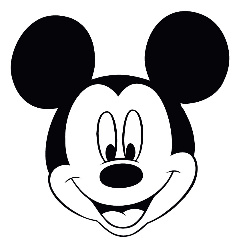Mickey Mouse Head – Disney Coloring Page | Tuts King