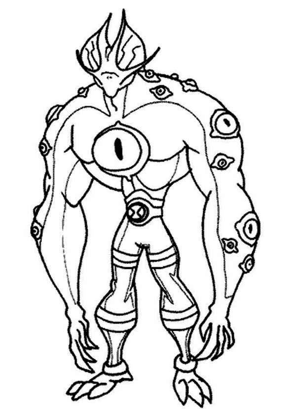 Eye Guy from Ben 10 Omniverse Coloring Page - Free & Printable ...