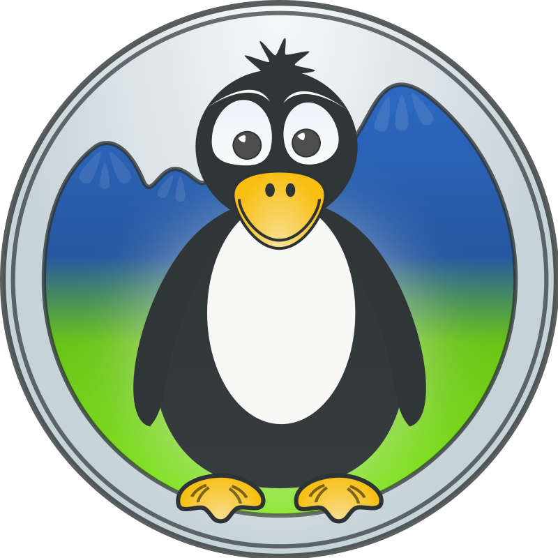 A Penguin In The Mountains Clip Art Download