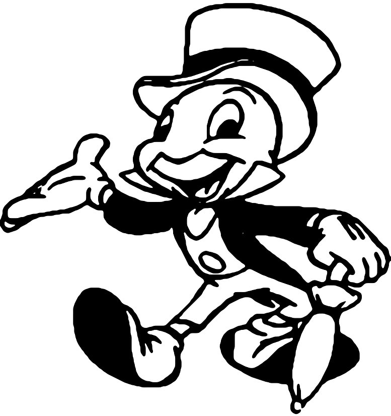 Jiminy Cricket Decal, popular cartoon characters decals, tv show ...
