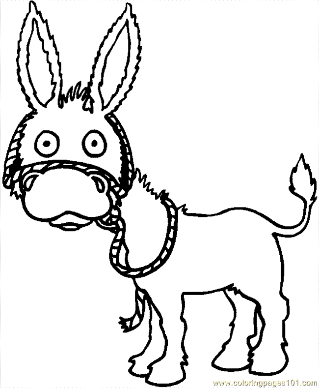 Coloring Pages Donkey Coloring Page 002 (Cartoons > Others) - free ...