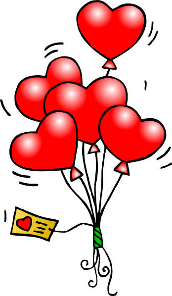Heart Balloons clip art - vector clip art online, royalty free ...