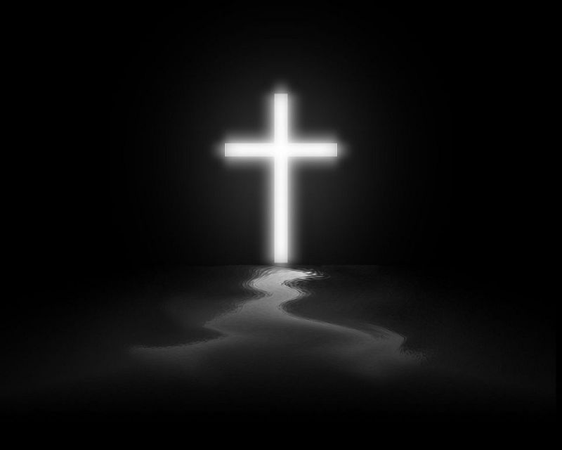 Download shimmering white cross on black background 82589 page 0 ...