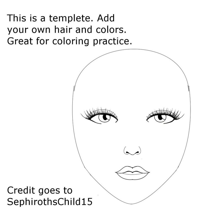 Face Drawing Template - Invitation Templates