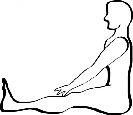 Outline People Yoga Person Human Lineart Sit clip arts, free ...
