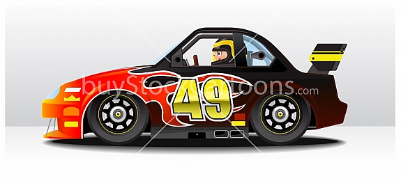 Nascar Racing Car Cartoon – Buy Stock Cartoons | Royalty-Free ...