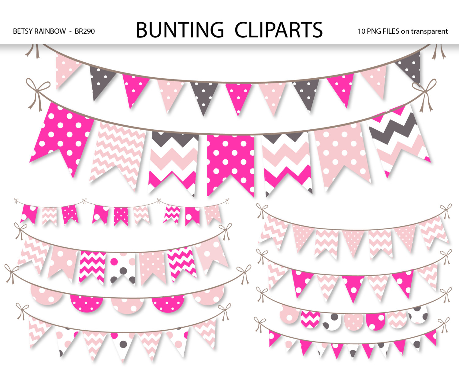 Popular items for clipart bunting on Etsy