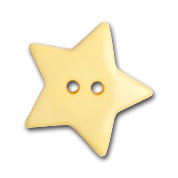 1" Yellow Star Plastic Novelty Button - Britex Fabrics