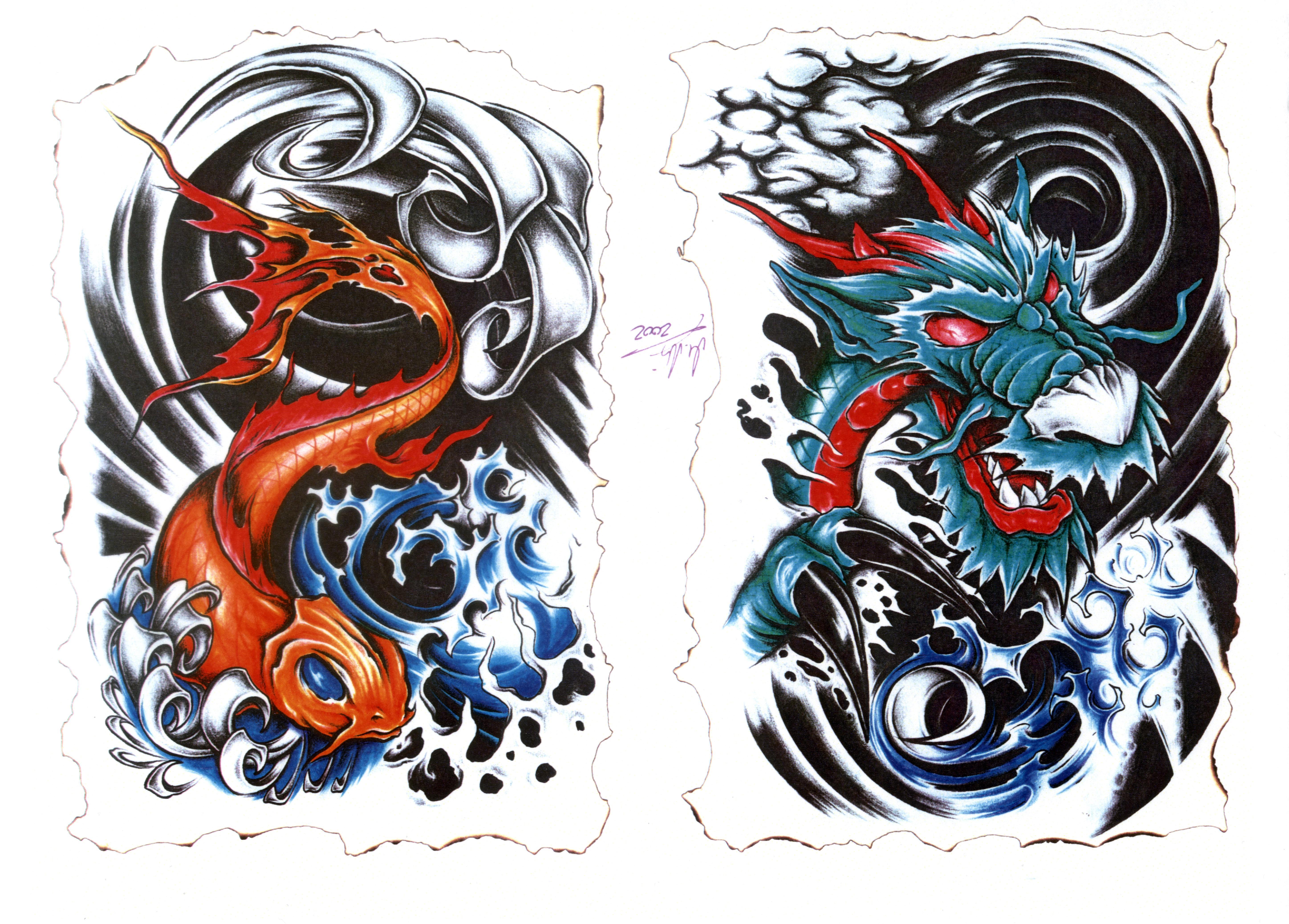 new school dragon tattoo designs