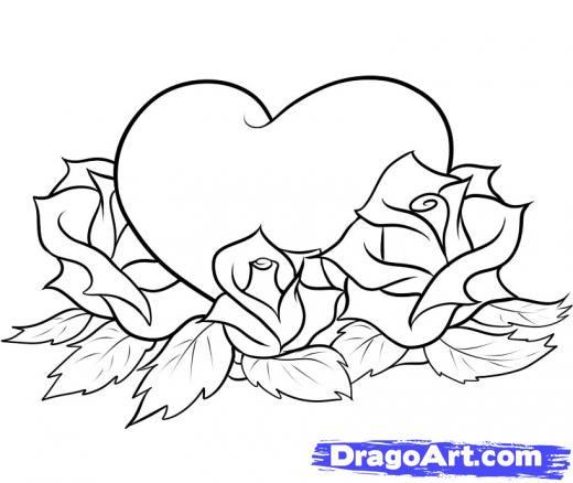 Learn How to Draw Hearts and Roses, Tattoos, Pop Culture, FREE ...