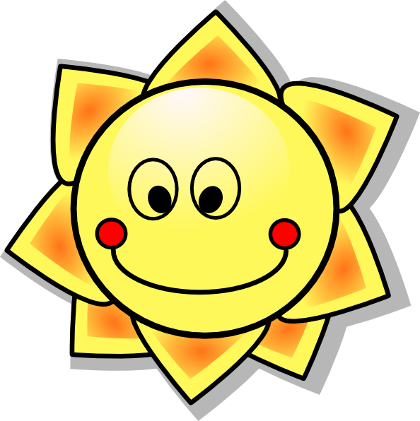 Smiling Cartoon Sun Clip Art at Clker.com - vector clip art online ...