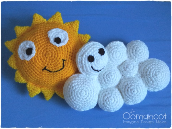 Partly Cloudy: Crochet Pillows for Kids Tutorial | Oomanoot