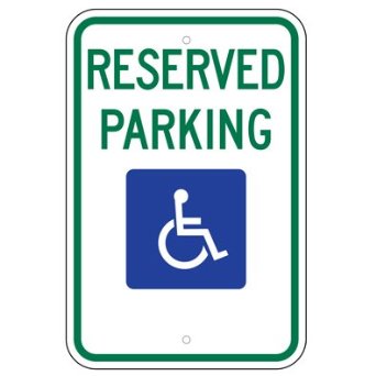 Amazon.com: Federal Handicap Parking Sign (R7-8) 3M Prismatic ...
