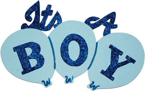 Its a Boy Balloon Blue Glitter Polystyrene - Party Supplies, Ideas ...
