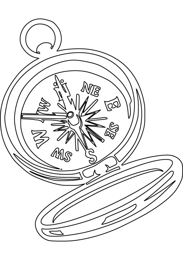 Compass Rose Coloring Page – 595×842 Coloring picture animal and ...