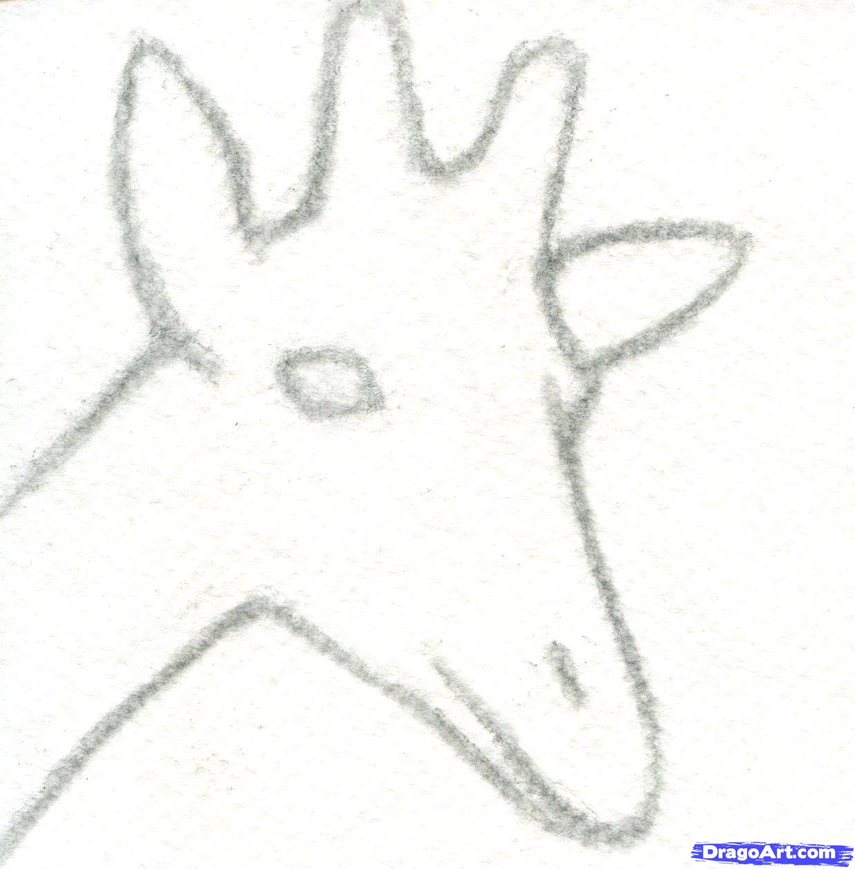 How to Draw a Giraffe Head, Step by Step, safari animals, Animals ...