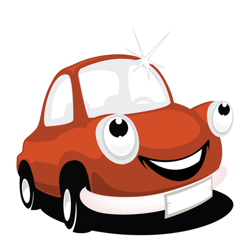Funny Color Cartoon cars vector 03 - Vector Card free download