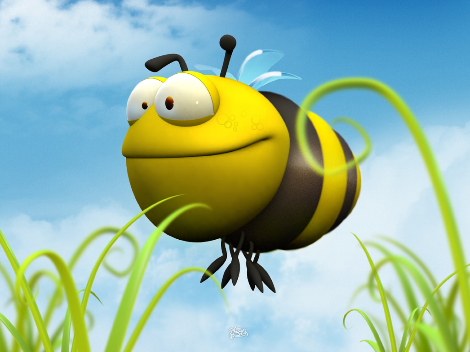 Funny 3D Bee Cartoon Wallpaper Animated #53200 #2977 Wallpaper ...