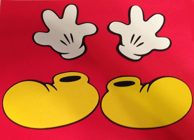 30 2.5" Mickey Mouse Shoes Die Cut