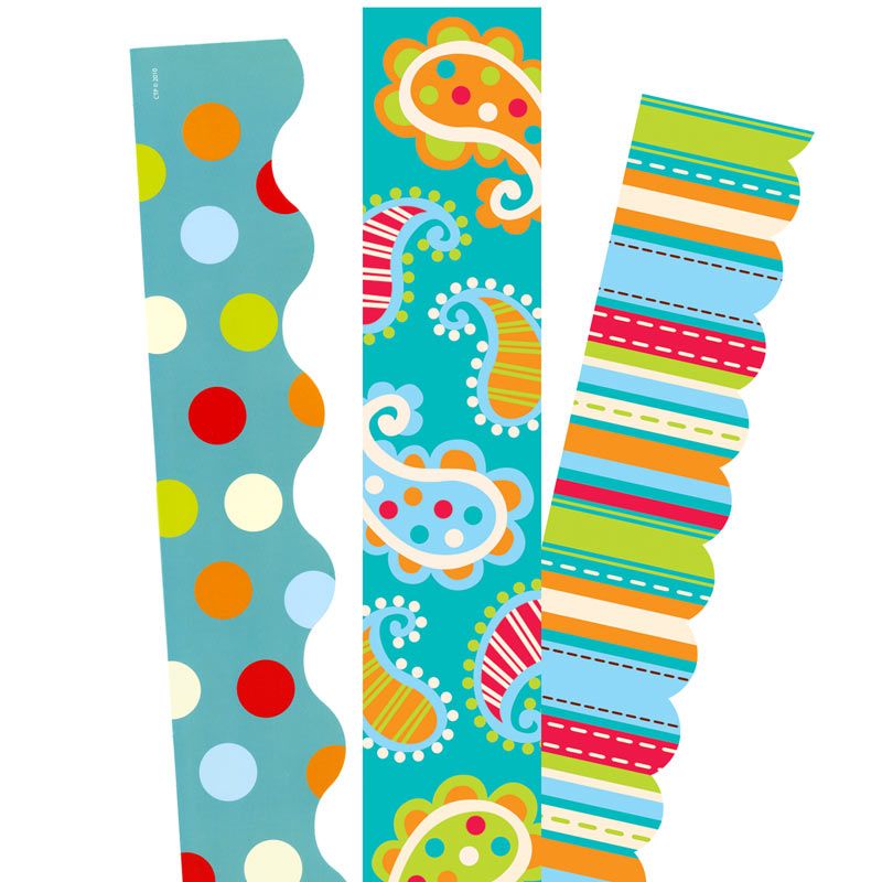 Topsy Turquoise Borders 3 Pack