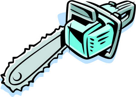 Stock Illustration - Drawing of a chainsaw