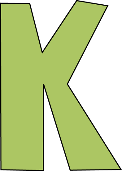 Green Letter K Clip Art - Green Letter K Image