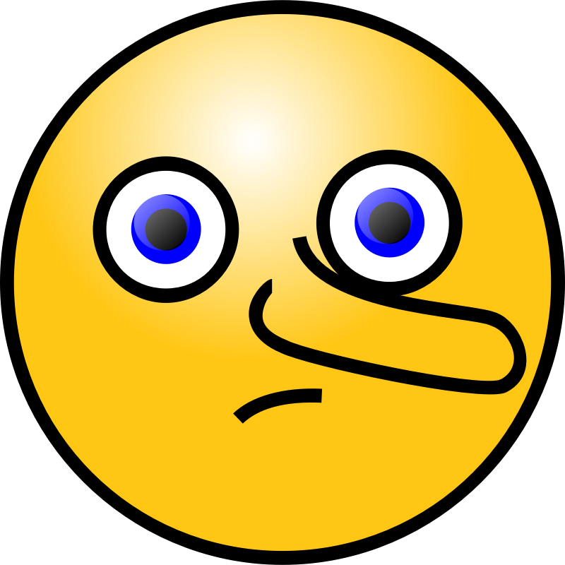 Clipart - Emoticons: Lying face