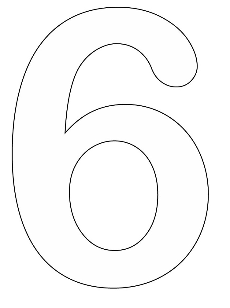 Coloring Pages of Number 6 | Coloring