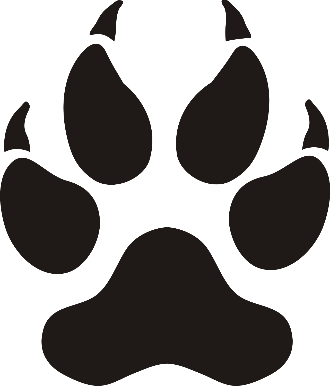 Panther Paw Print Clip Art Cliparts co