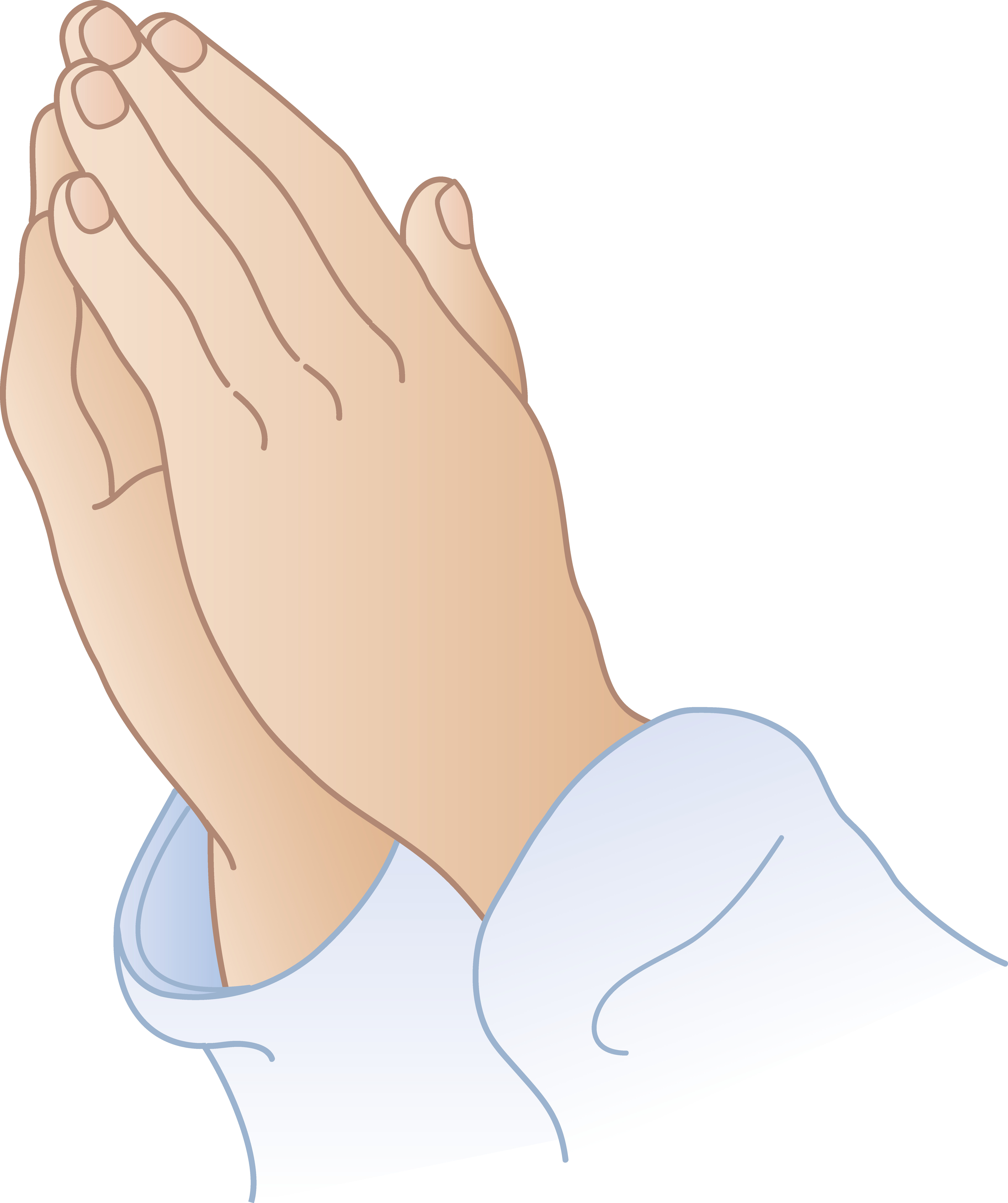 Praying Hands 1 - Free Clip Art