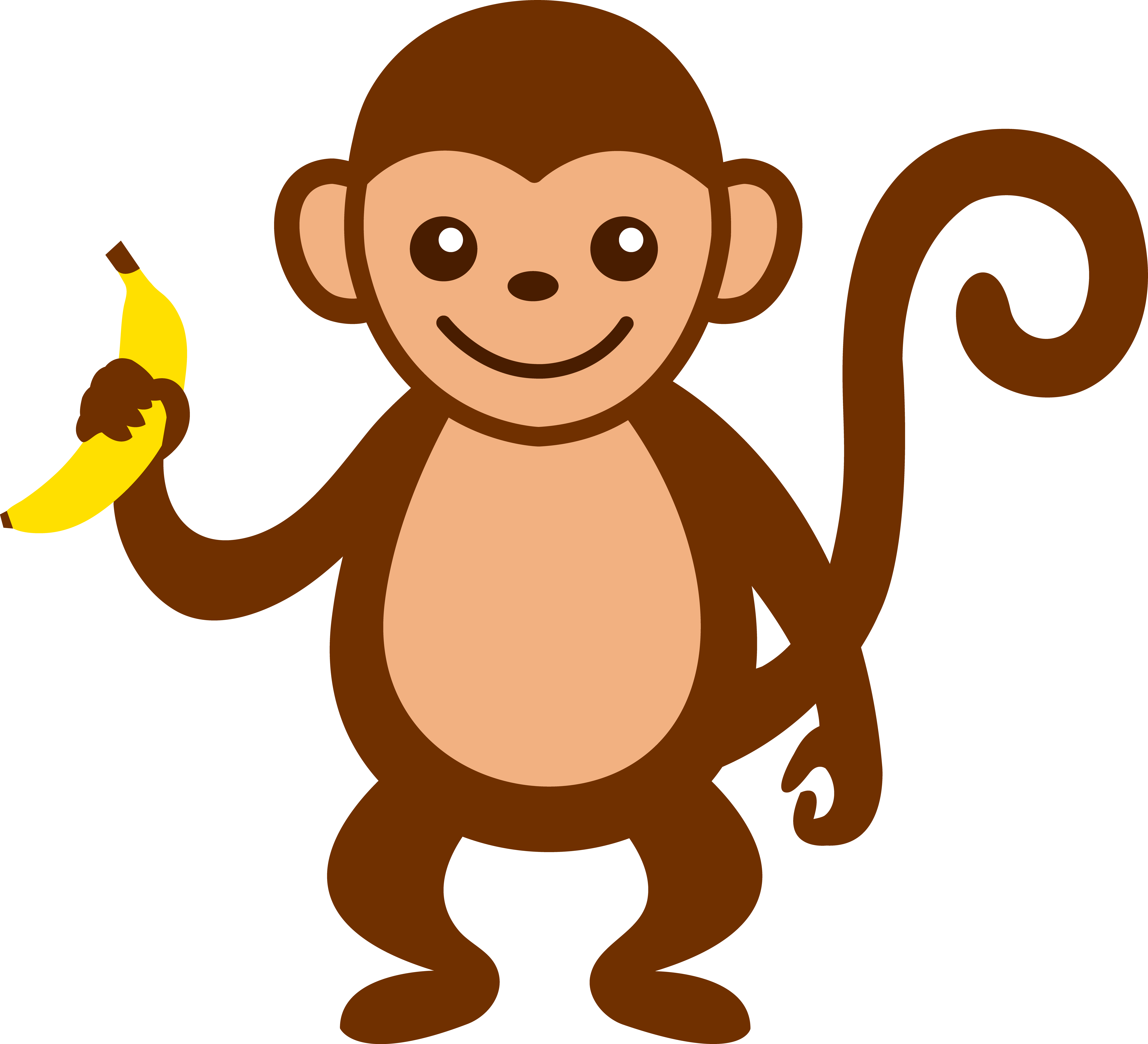 Cute Cartoon Monkey - Cliparts.co