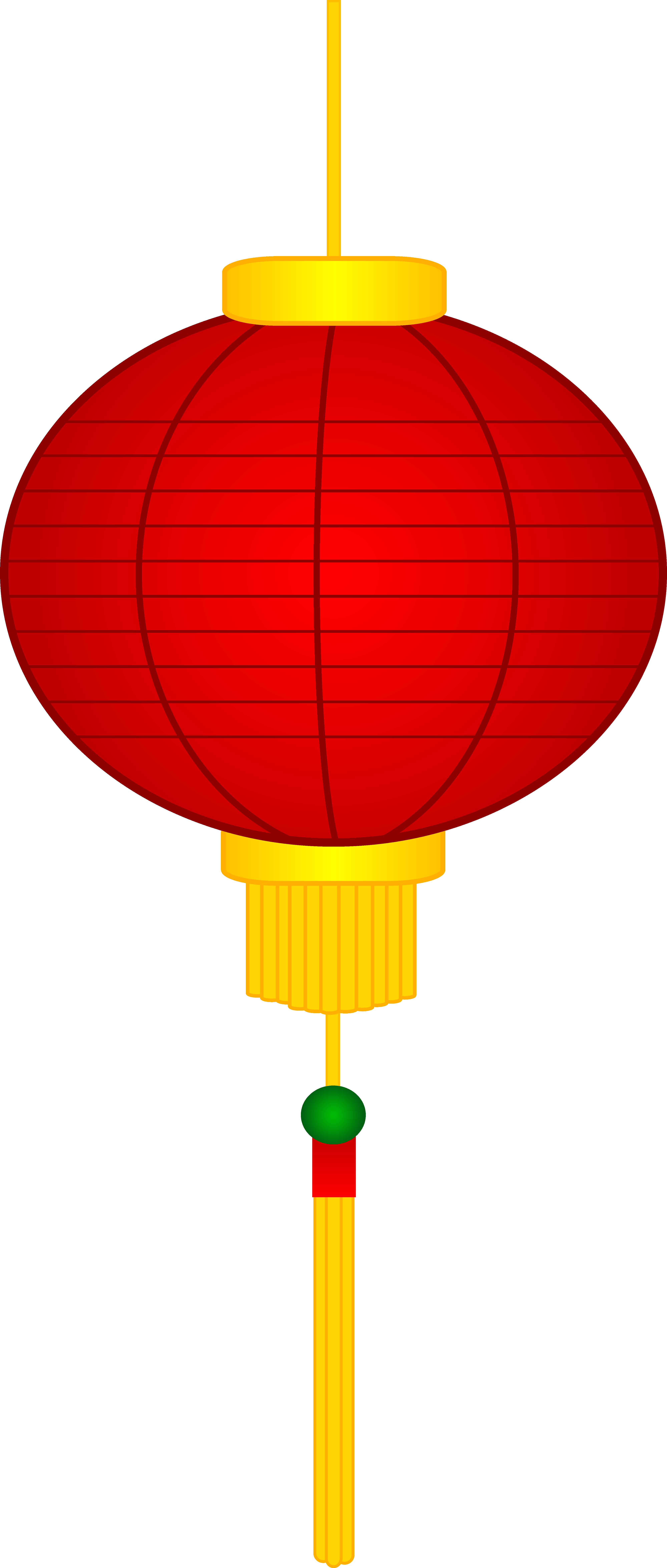 Red Chinese Paper Lantern - Free Clip Art