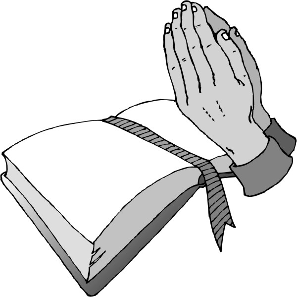 Clipart Praying Hands With Bible
