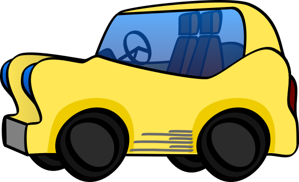 Yellow Cartoon Car clip art - vector clip art online, royalty free ...