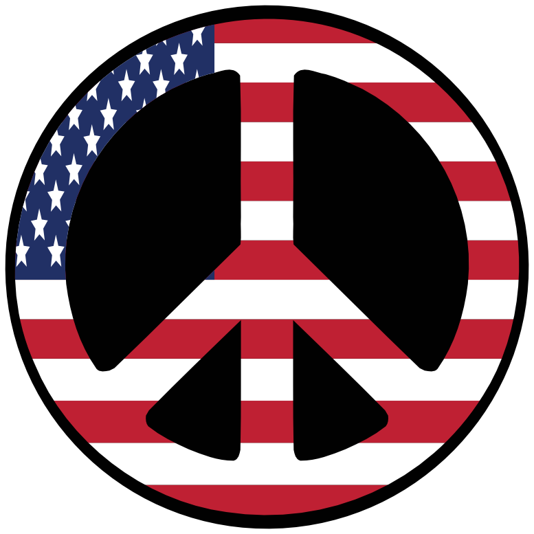 United states Peace Symbol Flag 4 scallywag peacesymbol.org Peace ...