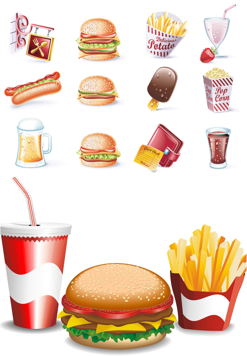 Fast food vector | Vector Graphics Blog