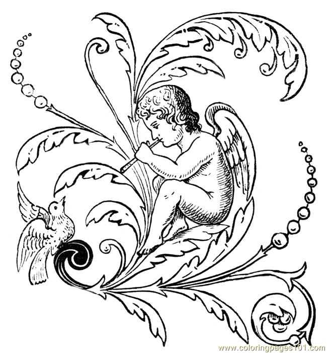 Coloring Pages Angel Clipart 8 (Peoples > Angel) - free printable ...
