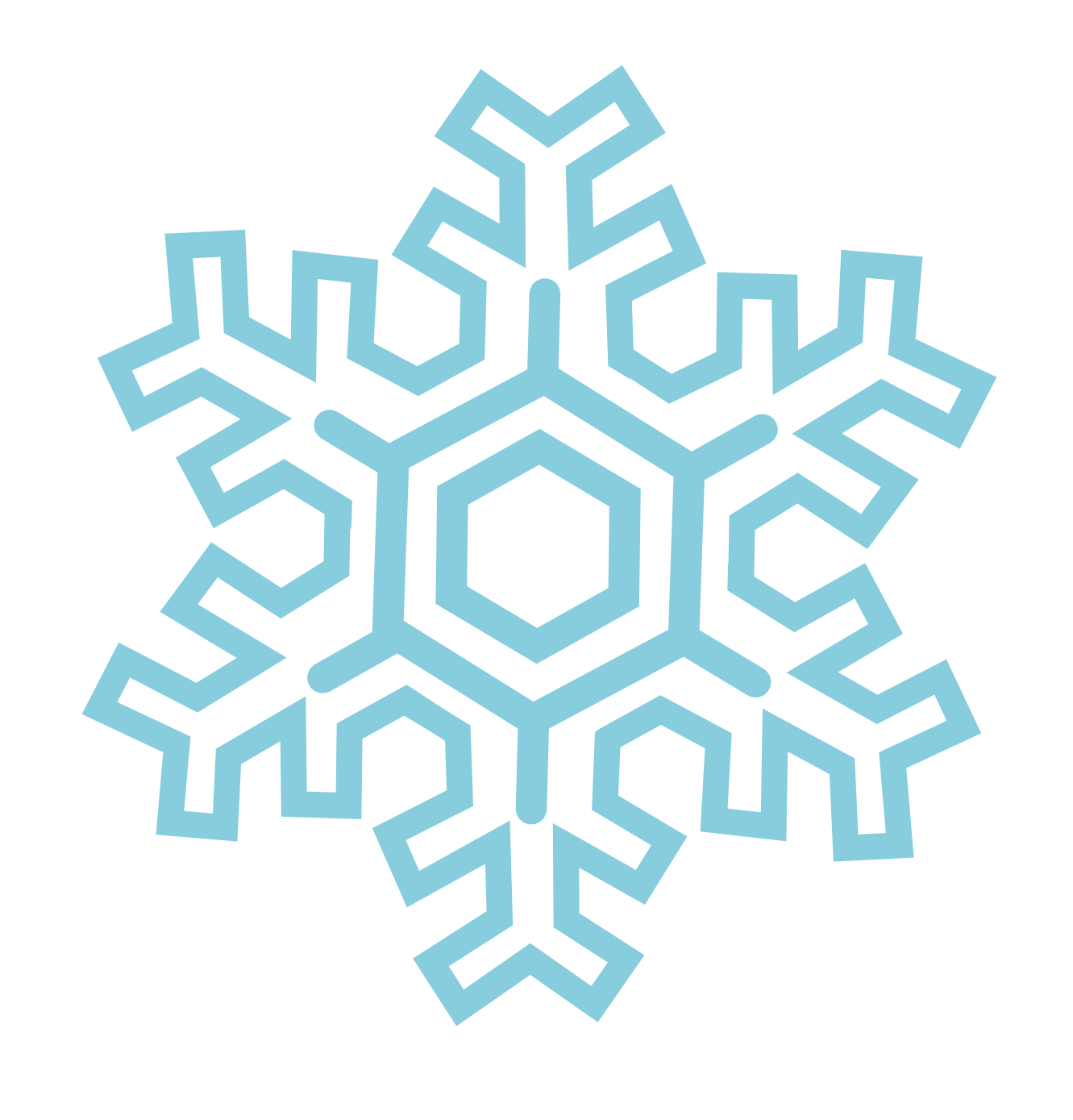 Clip Art: Snowflake Stylized Christmas Xmas ... - ClipArt Best ...