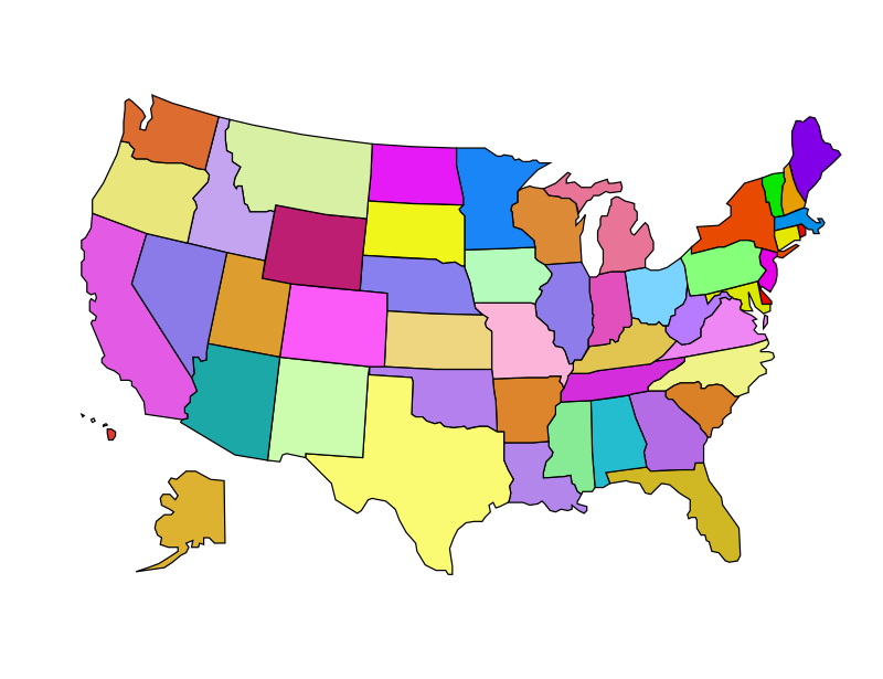 Clipart - United States Map