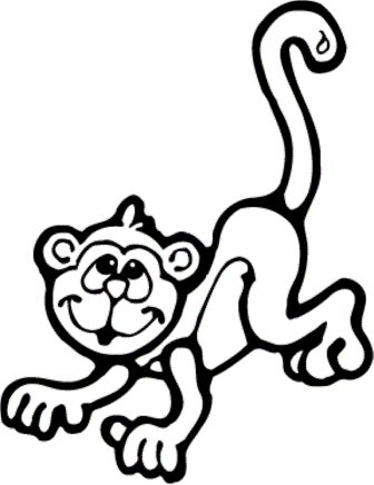 Monkey Coloring Pages | kids world