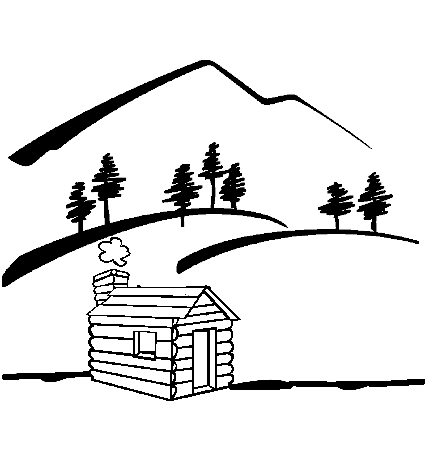 Cabin Clipart Black And White | Clipart Panda - Free Clipart Images