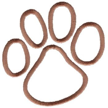 Outlines Embroidery Design: Paw Print Outline from Dakota Collectibles