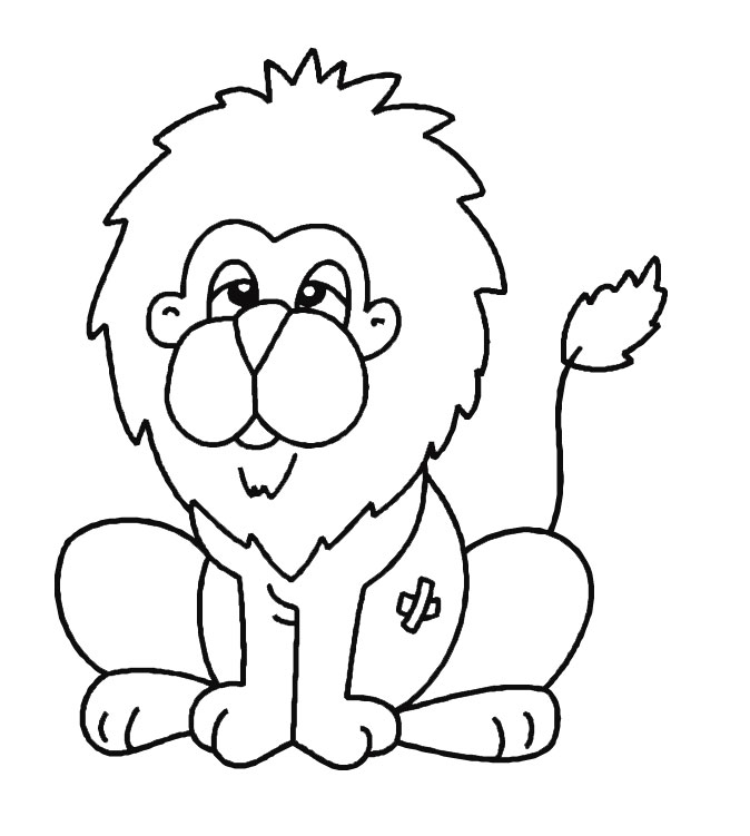 Cute Lions Colouring Pages (page 3)