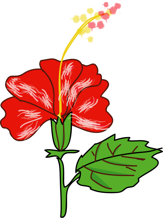 Flower Hibiscus Clipart, vector clip art online, royalty free ...