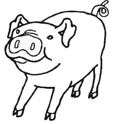 transmissionpress: Free Coloring Kids " Pig " Animal to Print