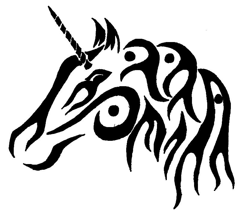 Tribal Unicorn by 44-magnum-vampire on deviantART