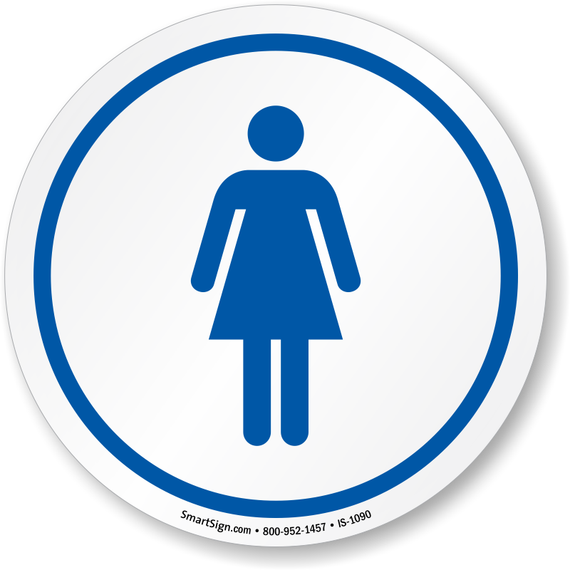 Women's Restroom Symbol Sign, SKU: IS-1090 - MySafetySign.